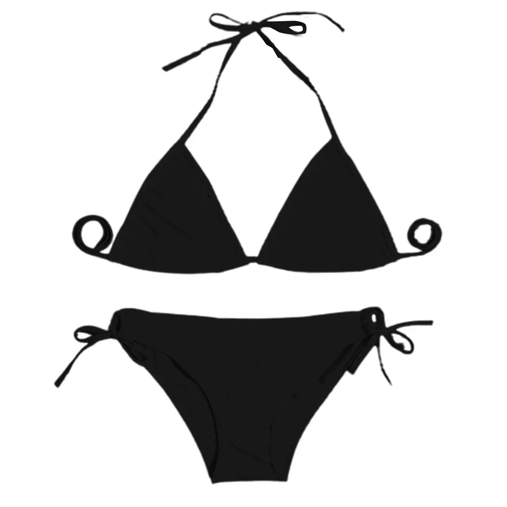 Women'S Underwear Thong Bikini Set Swimsuit Bandage Style Brazilian Swimwear Soft Briefs Sexy Bra Lingerie Woman Clothing Summer